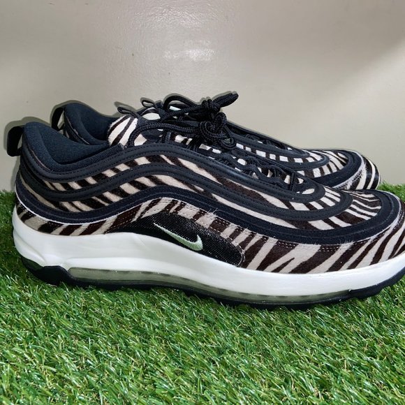 Nike Air Max 97 G NRG Golf Shoes Zebra Fur Black Sail DH1313-001 Mens 14 NEW main image 6